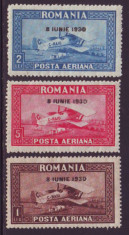 Romania 1930 - C.Raiu Posta Aeriana cu supratipar (filigran orizontal) foto