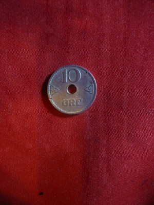 Moneda 10 Ore 1926 Norvegia , Cu-Ni ,cal.XF foto