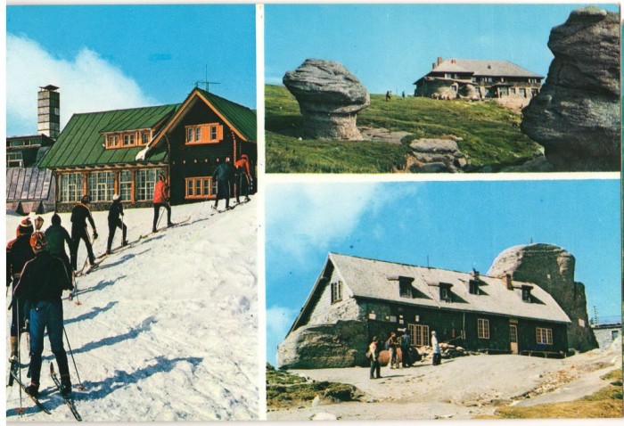 CPI (B8247) CARTE POSTALA - MUNTII BUCEGI. CABANELE: PIATRA ARSA, BABELE, OMU