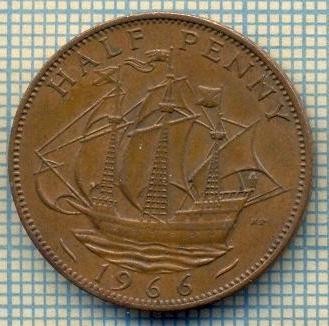 9729 MONEDA -MAREA BRITANIE -HALF PENNY -anul 1966 -starea care se vede foto