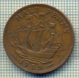 9723 MONEDA -MAREA BRITANIE -HALF PENNY -anul 1959 -starea care se vede, Europa