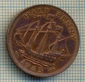 9727 MONEDA -MAREA BRITANIE -HALF PENNY -anul 1963 -starea care se vede