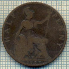 9706 MONEDA -MAREA BRITANIE -HALF PENNY -anul 1907-starea care se vede