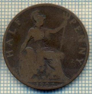 9706 MONEDA -MAREA BRITANIE -HALF PENNY -anul 1907-starea care se vede