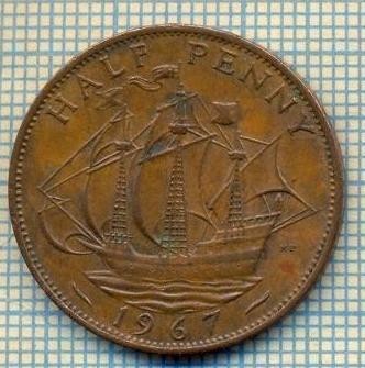 9711 MONEDA -MAREA BRITANIE -HALF PENNY -anul 1967 -starea care se vede foto