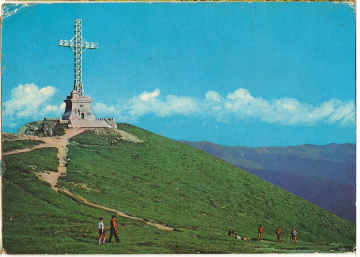 CPI (B8236) CARTE POSTALA - MUNTII BUCEGI. CRUCEA DE PE CARAIMAN