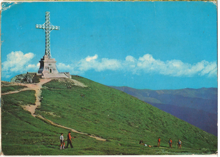 CPI (B8236) CARTE POSTALA - MUNTII BUCEGI. CRUCEA DE PE CARAIMAN