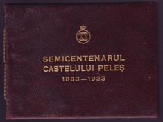 Romania 1933, Carnet filatelic jubiliar Semicentenarul Castelului Peles foto