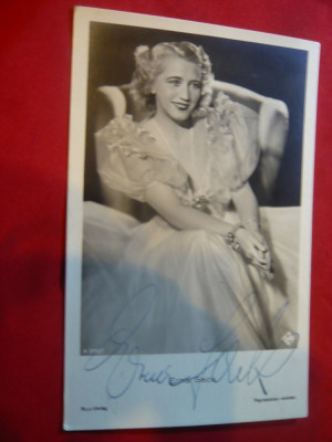 Fotografia sopranei Germane Erna Sack , cu autograf - in 1943 la Ateneu foto