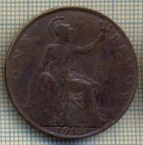 9702 MONEDA -MAREA BRITANIE -ONE PENNY -anul 1915-starea care se vede, Europa