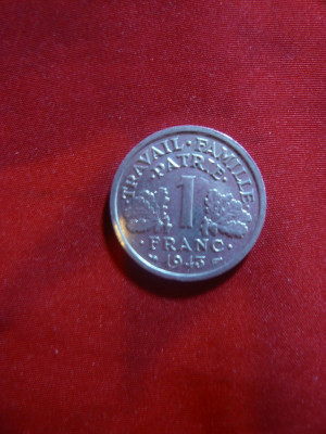 Moneda 1 franc 1943 Franta , aluminiu foto