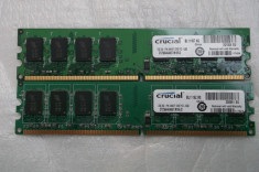 Kit 4 gb ddr2 667mhz Crucial dual channel foto