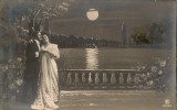 Sub clar de luna - lot 4 carti postale- 1909