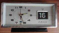Ceas de masa Diamond, cu alarma si data, anii 70, functional foto