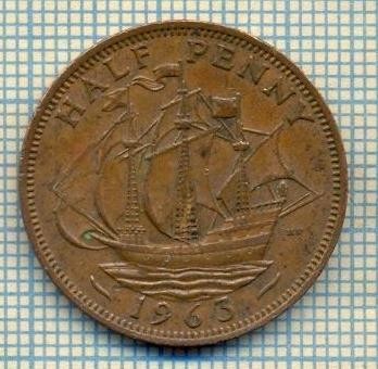 9719 MONEDA -MAREA BRITANIE -HALF PENNY -anul 1963 -starea care se vede