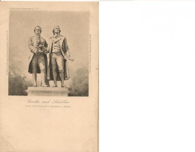Schiller si Goethe - lot 3 carti postale vechi ( G. Heuer &amp;amp; Kirmse - Germania ) foto