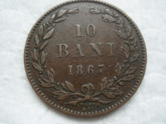 10 bani 1867 Watt , Carol I , L 5.1 foto