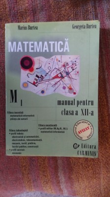 MATEMATICA CLASA A XII A TEORETICA TEHNOLOGICA VOCATIONALA , BURTEA foto