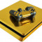 Skin / Sticker Gold Playstation 4 PS4 SLIM + 2 Skin controller