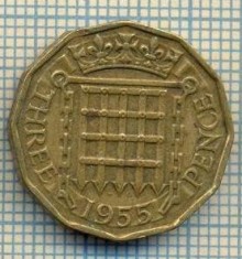 9783 MONEDA -MAREA BRITANIE - THREE PENCE -anul 1955 -starea care se vede