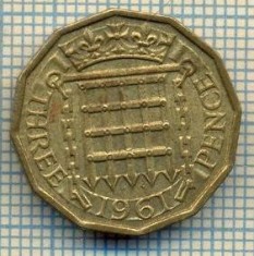 9782 MONEDA -MAREA BRITANIE - THREE PENCE -anul 1961 -starea care se vede
