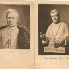 Papa Pius X - lot 2 carti postale vechi ( G. Heuer & Kirmse - Germania )