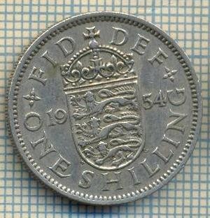 9757 MONEDA -MAREA BRITANIE - ONE SHILLING -anul 1954 -starea care se vede