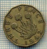 9794 MONEDA -MAREA BRITANIE - THREE PENCE -anul 1942 -starea care se vede, Europa