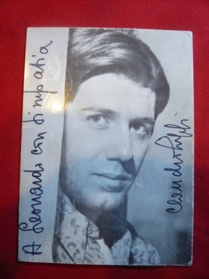 Fotografia cantaretului Claudio Lipi (n.1945) -Italia ,autograf foto