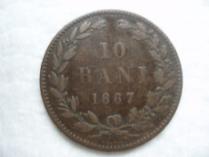 10 bani 1867 Heaton, Carol I , L 5.8 foto