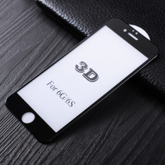 Iphone 6 6S - Folie Sticla Securizata 3D Complet din Sticla Neagra foto
