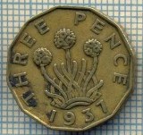 9786 MONEDA -MAREA BRITANIE - THREE PENCE -anul 1937 -starea care se vede, Europa