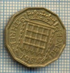 9784 MONEDA -MAREA BRITANIE - THREE PENCE -anul 1964 -starea care se vede