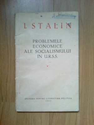 d5 Problemele Economice Ale Socialismului In Urss - I Stalin foto