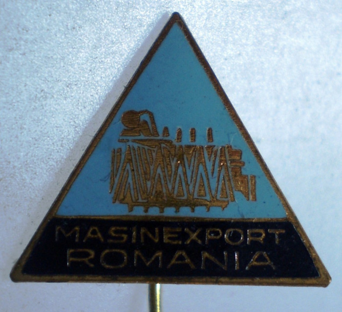 I.239 INSIGNA STICKPIN ROMANIA MASINEXPORT 20mm email