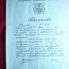 Adreverinta- Diploma de Absolvire program Relatii Economice Internationale 1973