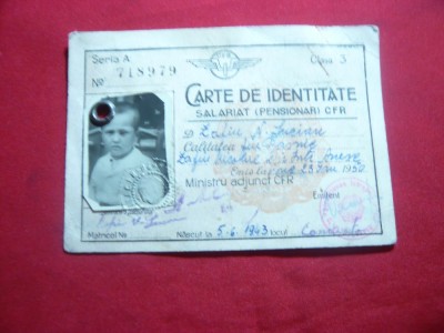 Carte de Identitate CFR 1950 foto