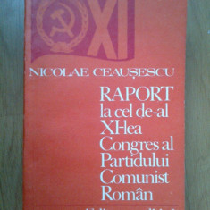 d5 Raport Al Celui De-al Xi Lea Congres Al Partidului Comunist Roman - Ceausescu