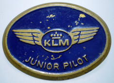 I.068 INSIGNA OLANDA AVIATIE KLM JUNIOR PILOT 38mm foto