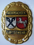 I.136 INSIGNA GERMANIA NIEDERSACHSEN TIR PUSCA LUFTGEWEHR h30mm email, Europa