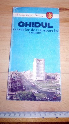 GHIDUL TRASEELOR DE TRANSPORT IN COMUN ITB - 1982 foto