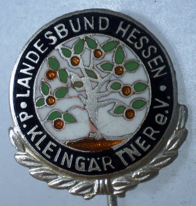 I.082 INSIGNA GERMANIA STICKPIN GRADINARIT LANDESBUND HESSEN KLEING&Auml;RTNER