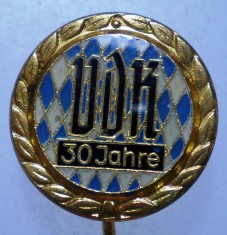 I.058 INSIGNA GERMANIA STICKPIN VDK BAYERN 30 ANI h47mm