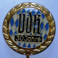 I.058 INSIGNA GERMANIA STICKPIN VDK BAYERN 30 ANI h47mm