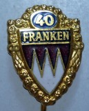 I.138 INSIGNA STICKPIN GERMANIA 40 FRANKEN h49mm email, Europa