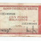 LL bancnota Bolivia 100 pesos 1962