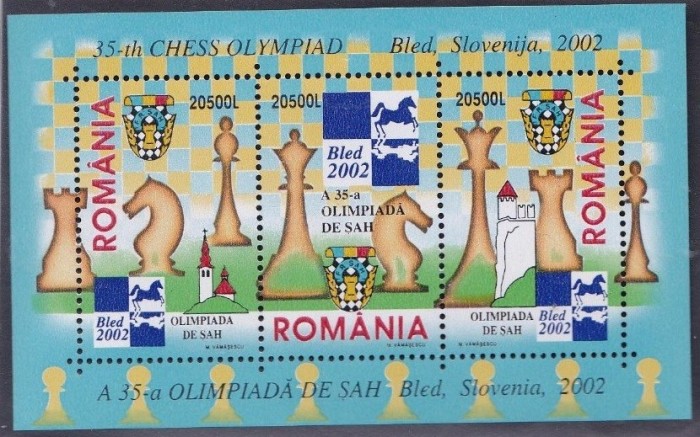 Romania 2002 - Bloc cat.nr.264 neuzat,perfecta stare - Sah (z)