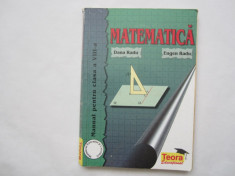 Manual Matematica pentru clasa a - Vlll - a foto