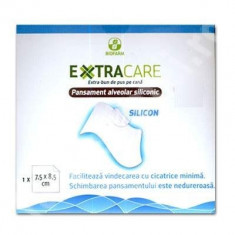 Pansament alveolar siliconic Extracare, 7.5x8.5 cm, Biofarm foto