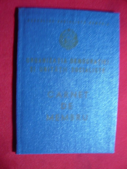 Legitimatie- Org.Democratiei si Unitatii Socialiste- Coop.Automecanica